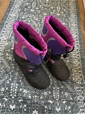 totes Kids Purple and Fuchsia Winter Snow Boots